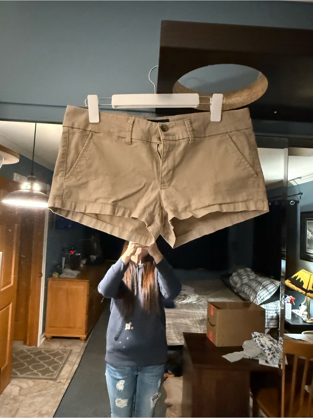 American Eagle Classic Women's Khaki Cotton Shorts